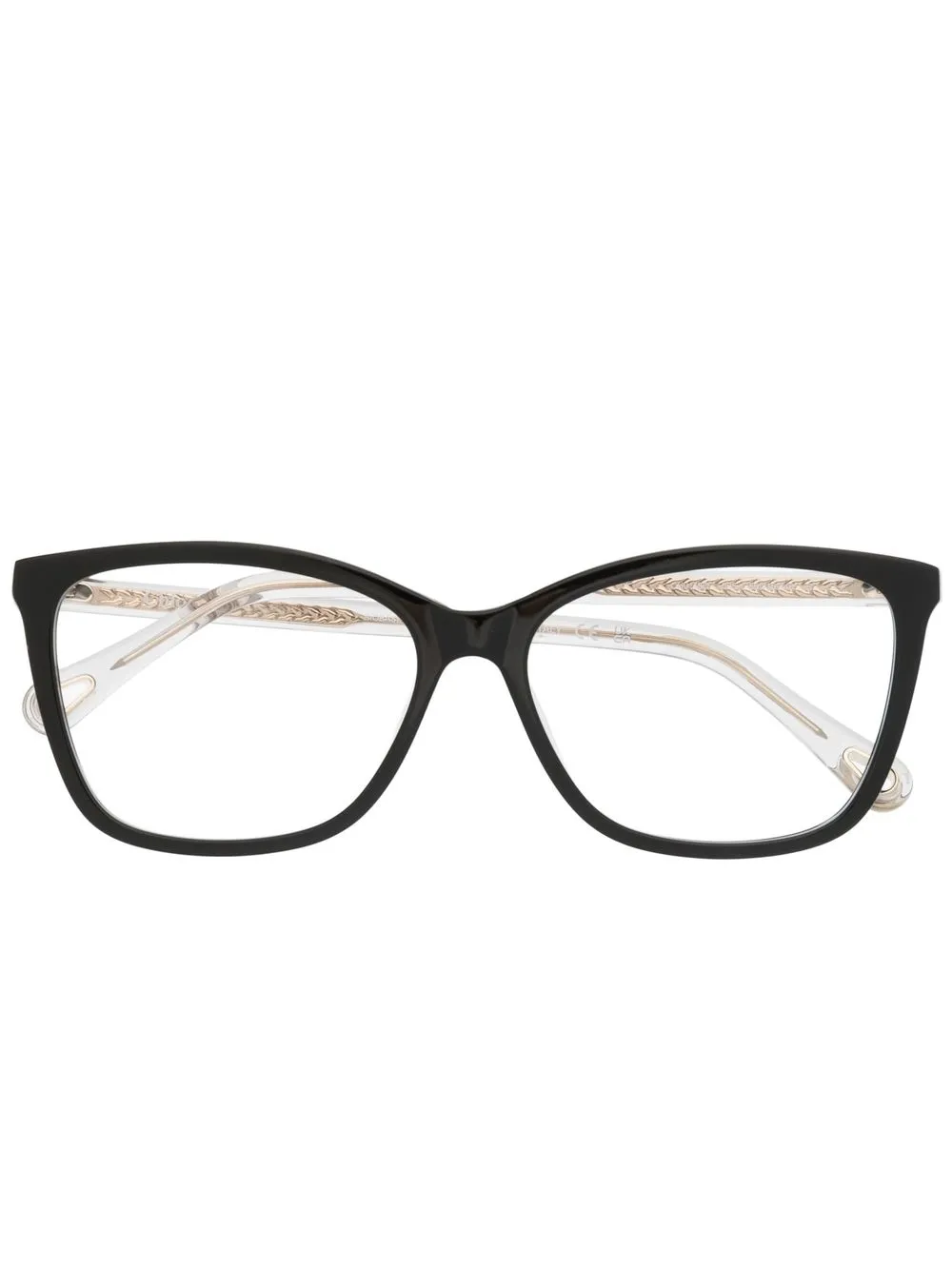 

Очки в квадратной оправе Chloé Eyewear, черный