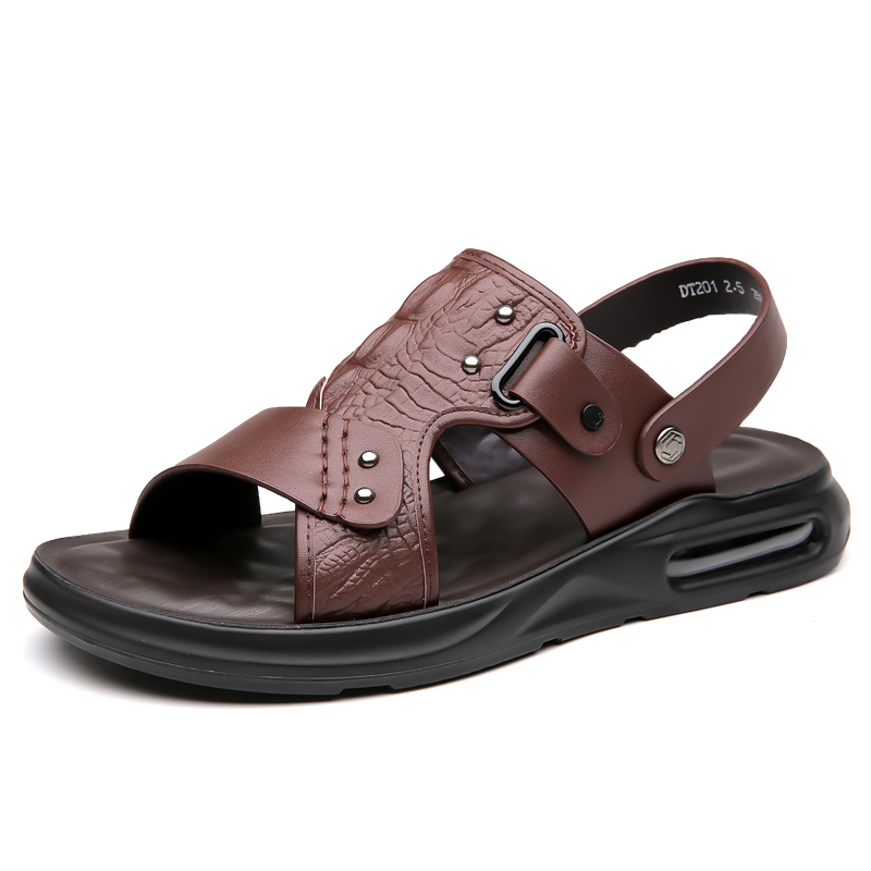 

Beidouniao Пляжные сандалии мужские черно-коричневые, цвет Dark Brown