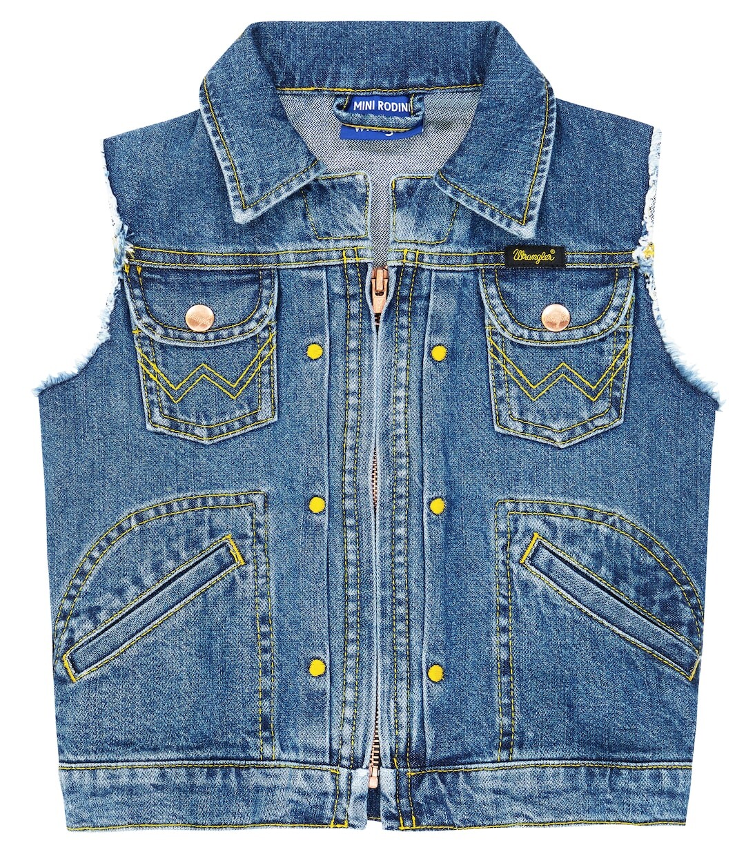 

Джинсовый жилет x wrangler из хлопка Mini Rodini, синий