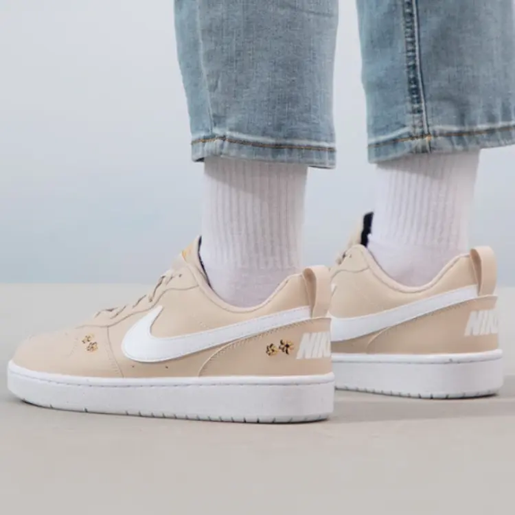 Court Borough Low Recraft SE GS «Вышитые цветы» Nike, кремовый — фото 2
