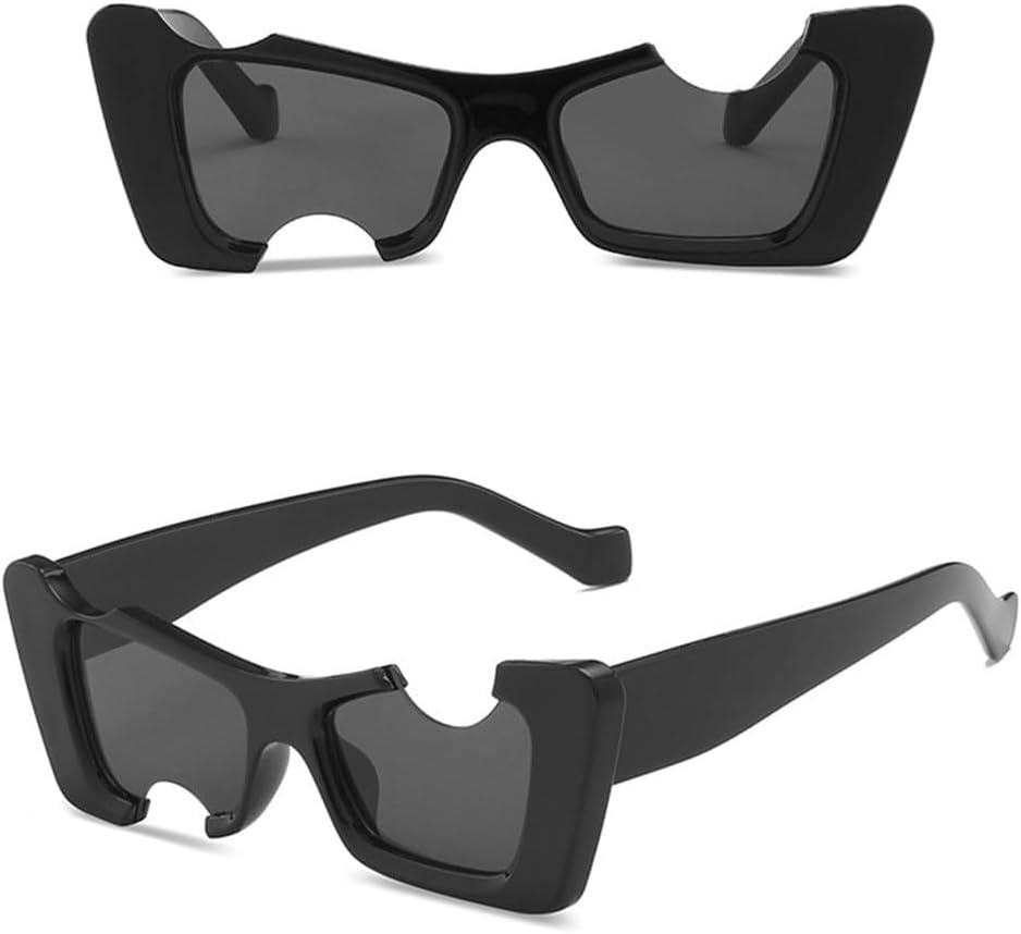 

Солнцезащитные очки в стиле хип-хоп для женщин, форма «кошачий глаз», модные сценические солнцезащитные очки для женщин, для мужчин и женщин, черные и серые MTZJH, One Color