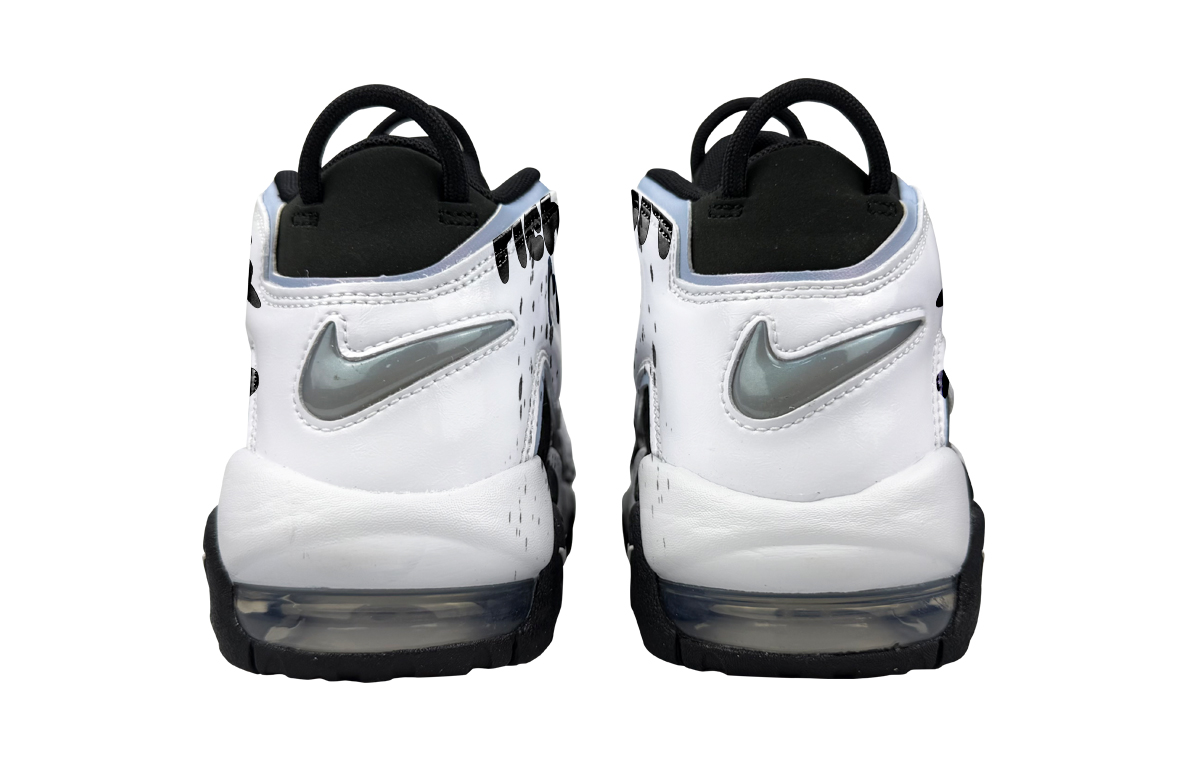 Air More Uptempo минималистичные амортизирующие баскетбольные кроссовки Mid top для детей Nike, белый — фото 4