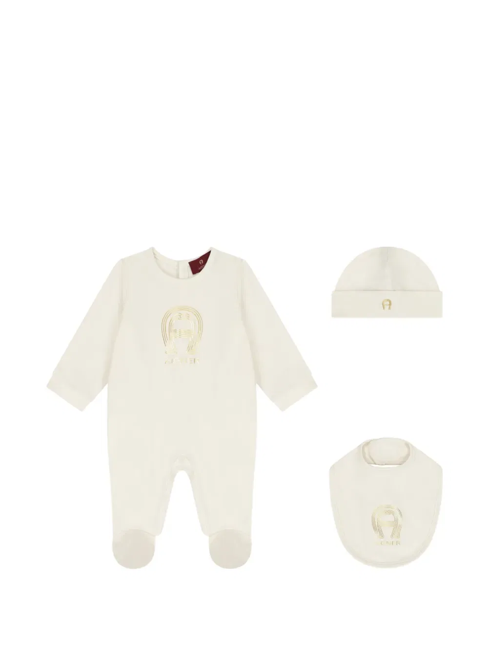 Комплект детского комбинезона с логотипом (три штуки) Aigner Kids, нейтральный
