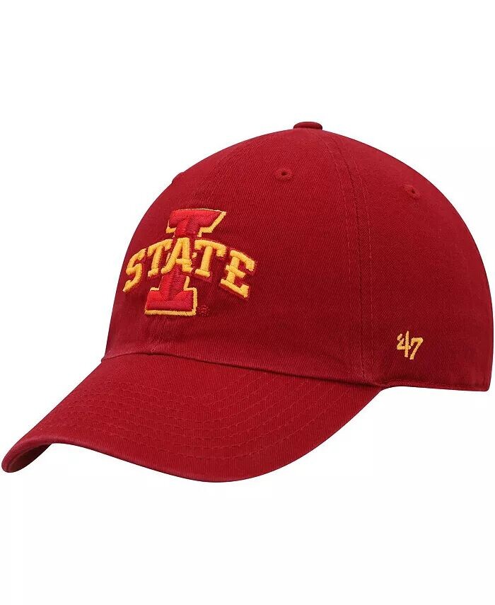 

Мужская регулируемая шапка Cardinal Iowa State Cyclones Clean Up '47 Brand, красный