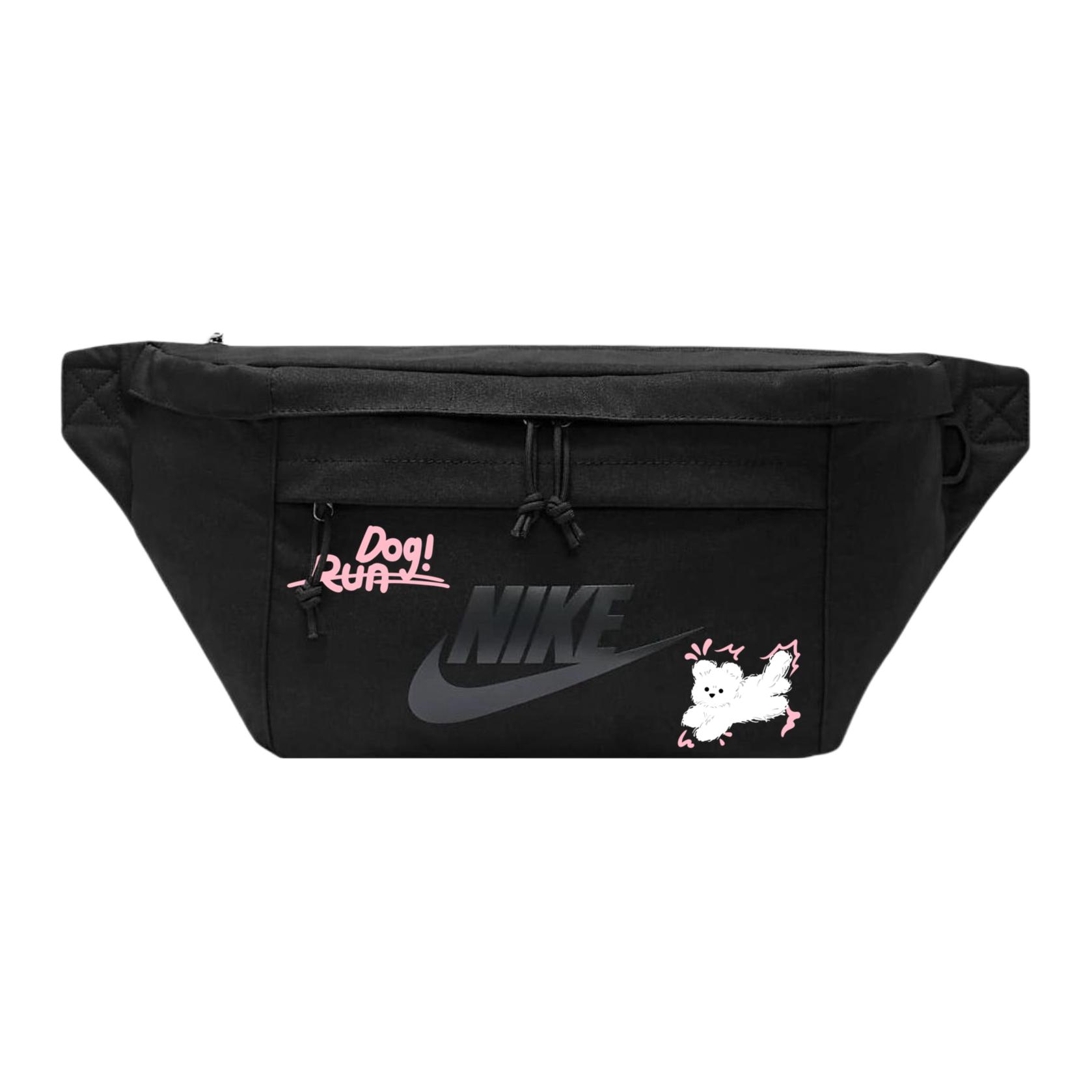 

Nike Тканевая поясная сумка Regular Unisex черная, White Puppy