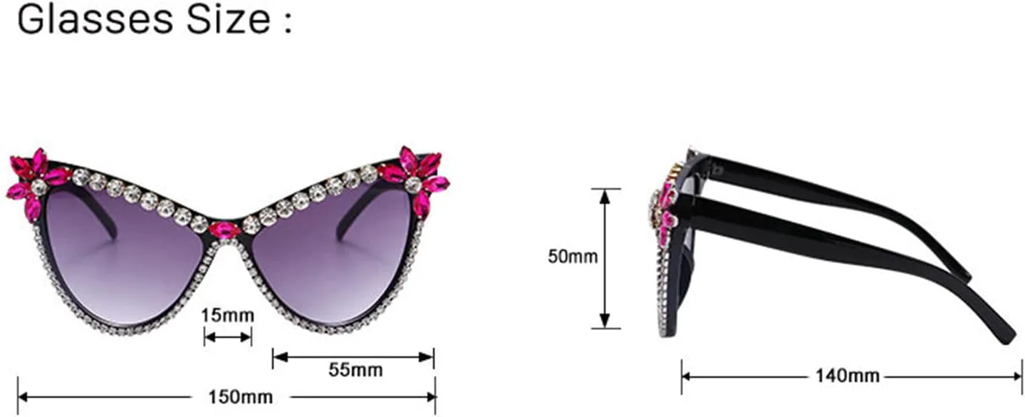 

Солнцезащитные очки Willochra Oversized Diamond Sunglasses Women Rhinestone Cat Eye Sunglasses Female Sparkling Party Sunglasses Eyewear, 3pcs-black&gary&leopard