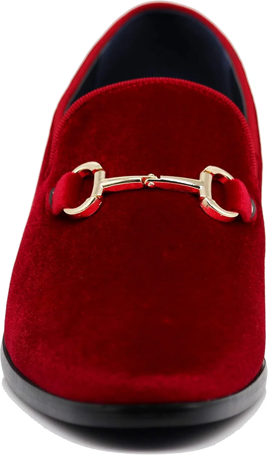 Винтажные однотонные бархатные лоферы Enzo Romeo Hombres, Red Scoland — фото 4