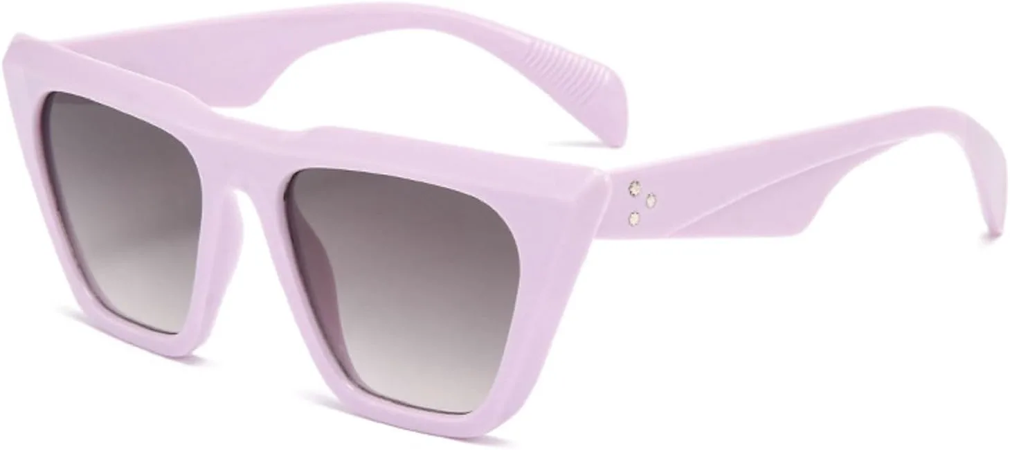 

Модные солнцезащитные очки «кошачий глаз» для женщин, винтажные панк-очки для мужчин, очки для активного отдыха, защита от УФ-излучения UV400 T1015 Melrose, Purple