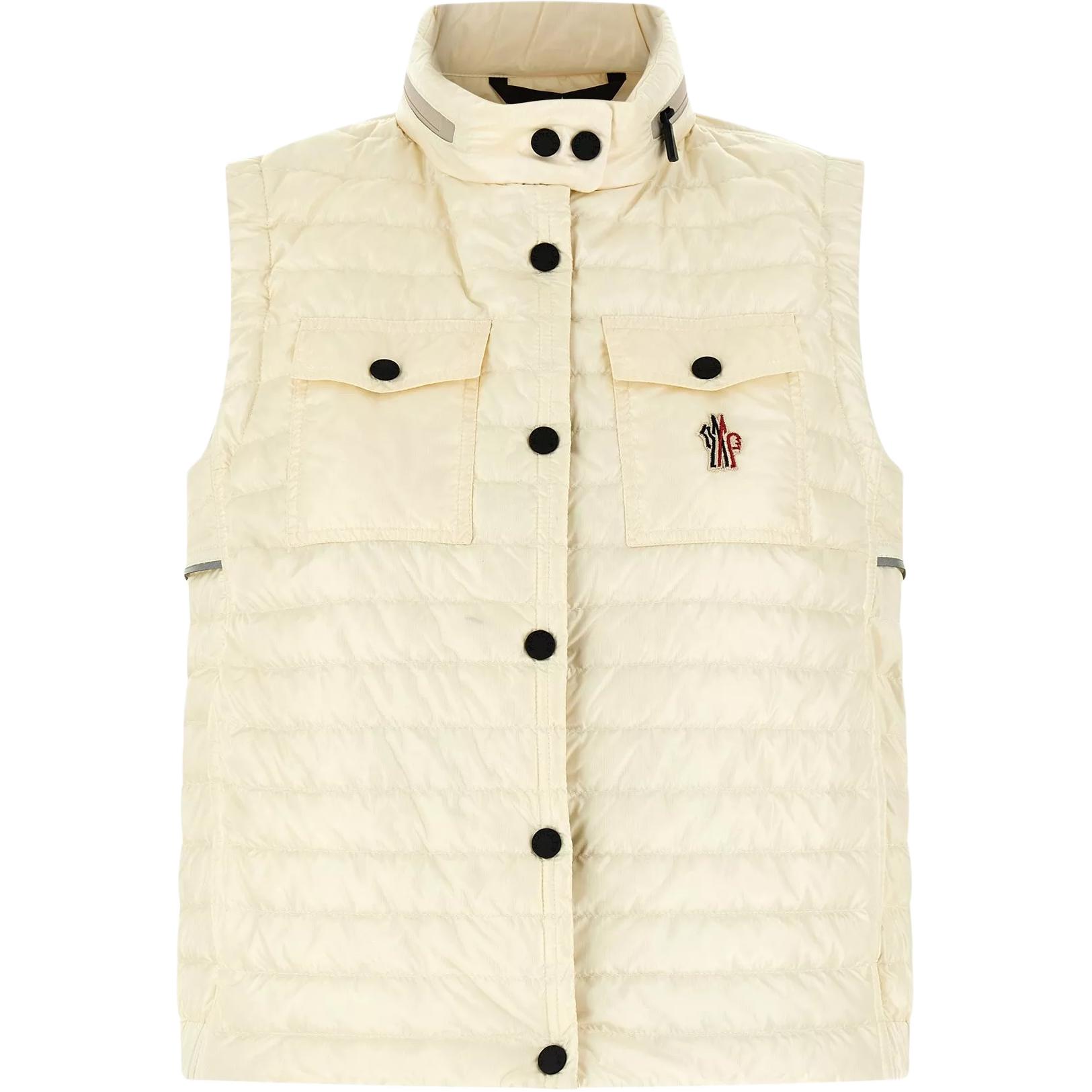 

Moncler Grenoble Стеганый жилет с логотипом, Beige
