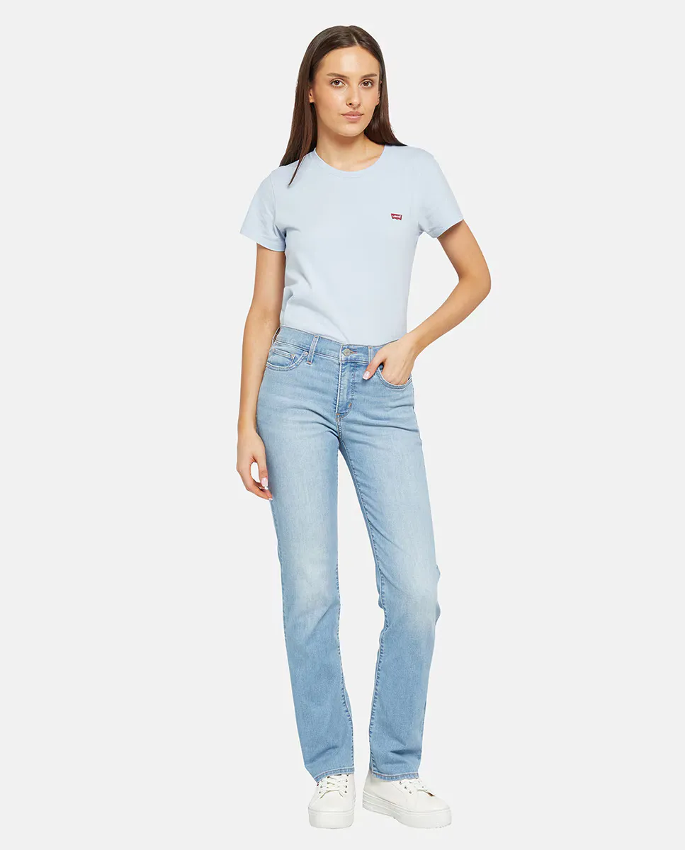 

Женские джинсы прямого действия 314 Shaping со средней посадкой Levi's, голубой