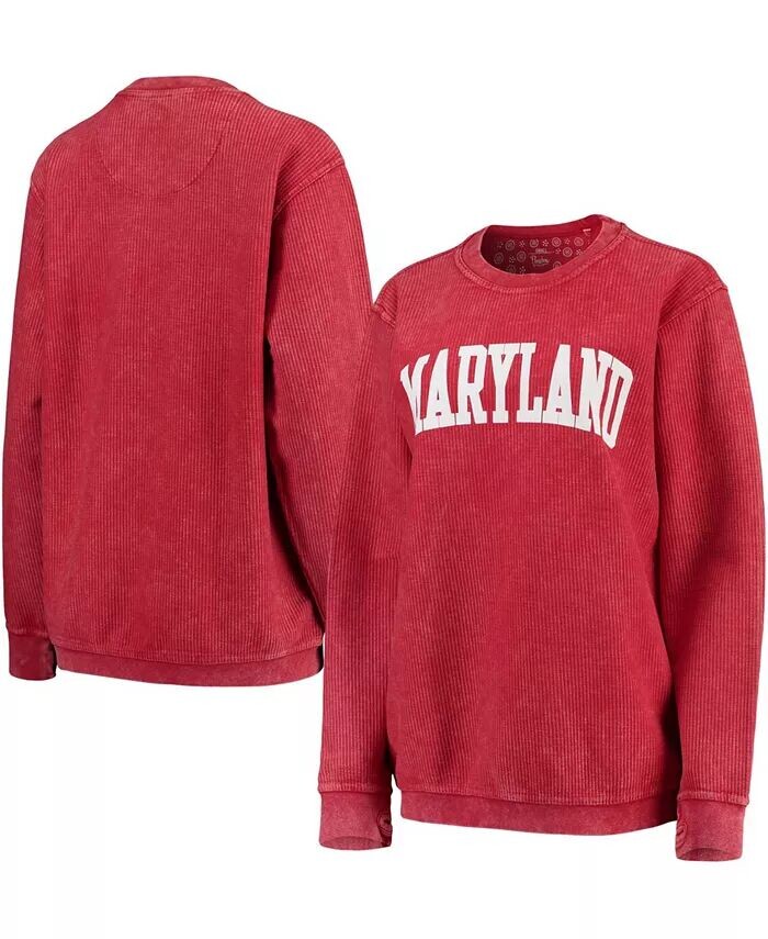 

Женская красная толстовка-пуловер Maryland Terrapins Comfy Cord Vintage-Like Wash Basic Arch Pressbox