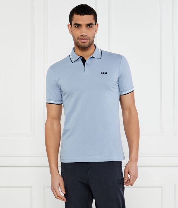 

Рубашка поло Slim fit Boss Green, синий