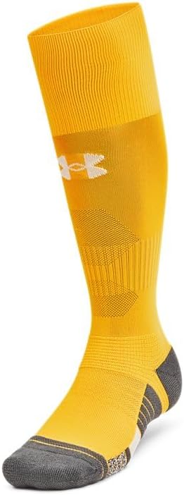 

Under Armour Unisex UA Magnetico Grip Over-The-Calf Socks - носки с активируемым потом сцеплением, Steeltown Gold-White