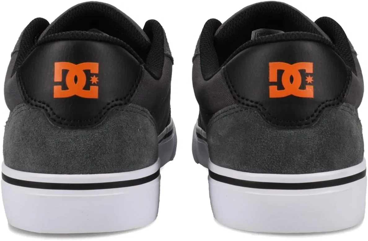 Мужские скейтбордные кроссовки DC Shoes Anvil, Grey / Black / Orange — фото 3