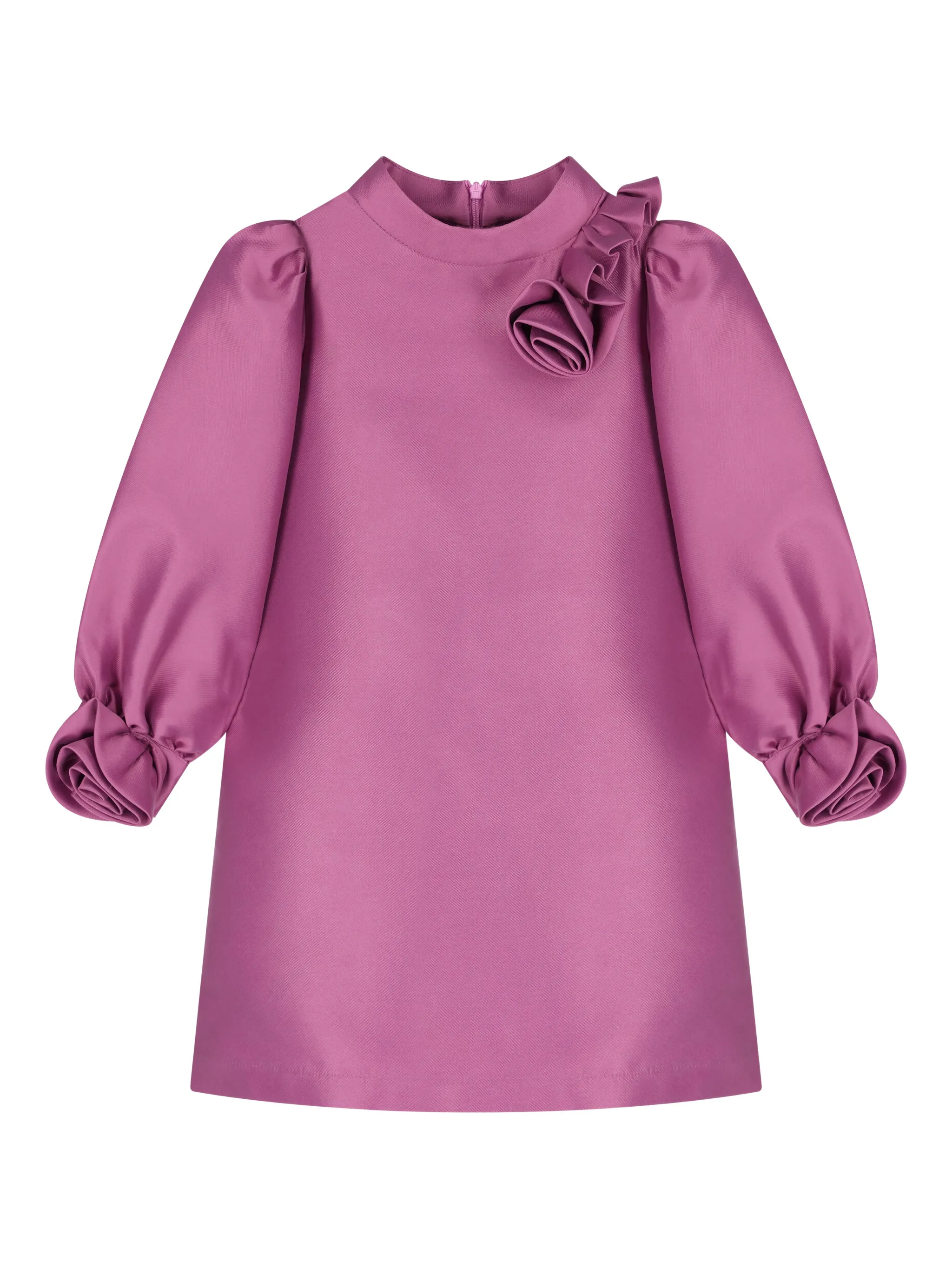 

Атласное платье с цветами Mama Luma Kids, фиолетовый