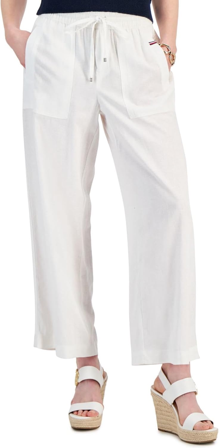 

Женские повседневные брюки Tommy Hilfiger с эластичной талией, White