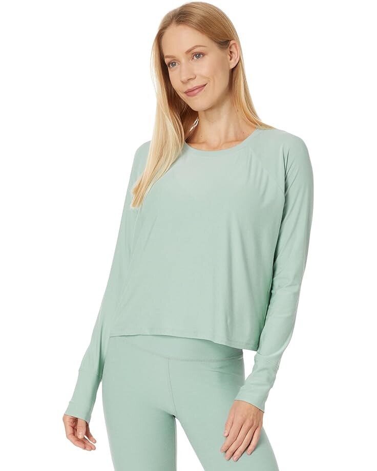 

Пуловер Beyond Yoga Featherweight Daydreamer Pullover, цвет Minty Slate Heather