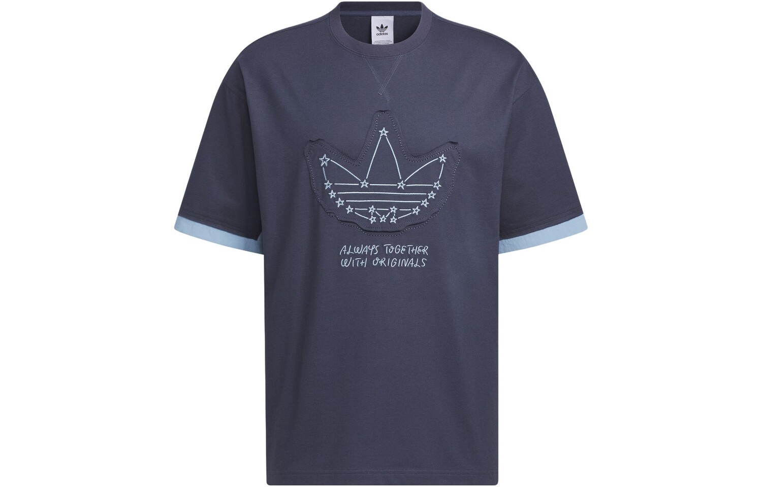 

Футболка унисекс темно-синяя Adidas Originals, темно-синий