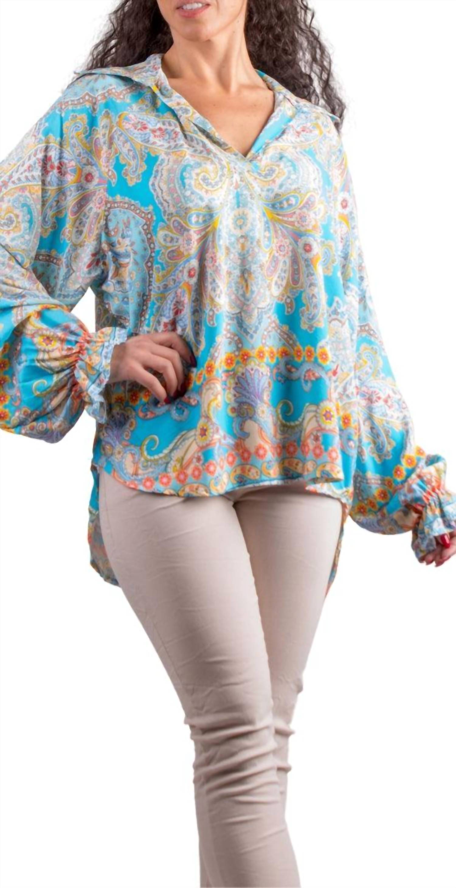 

Блузка Phebe в бирюзовом цвете GIGI MODA