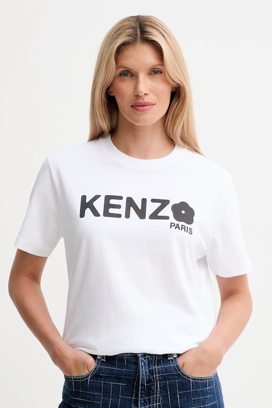 

Хлопковая футболка Kenzo, белый