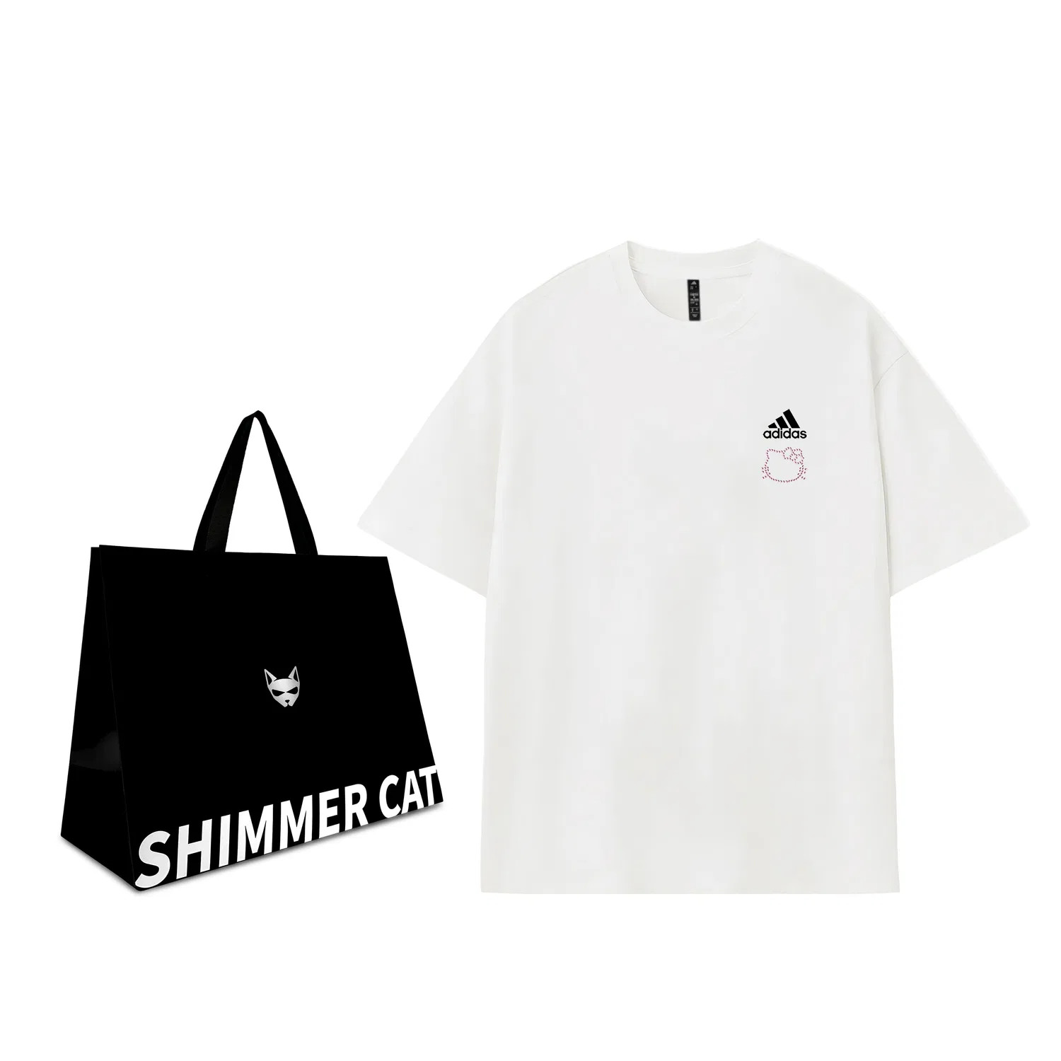 Футболка с котом Adidas MUST HAVES белая