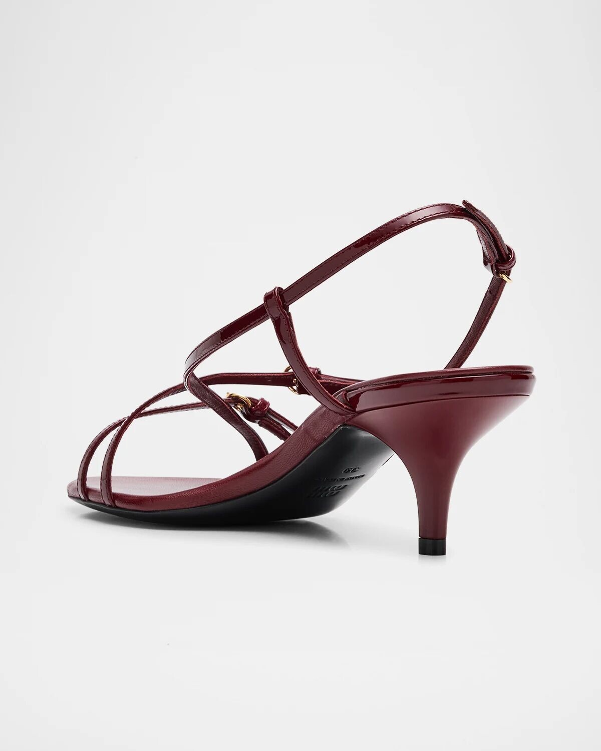 Кожаные босоножки Vernice с ремешками на пятке Miu Miu, цвет Porpora — фото 4