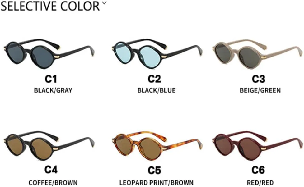 

Солнцезащитные очки с защитой UV400 | Маленькая оправа, линзы конфетного цвета | Для женщин и мужчин, для занятий спортом на открытом воздухе и путешествий DSVIGF, C4