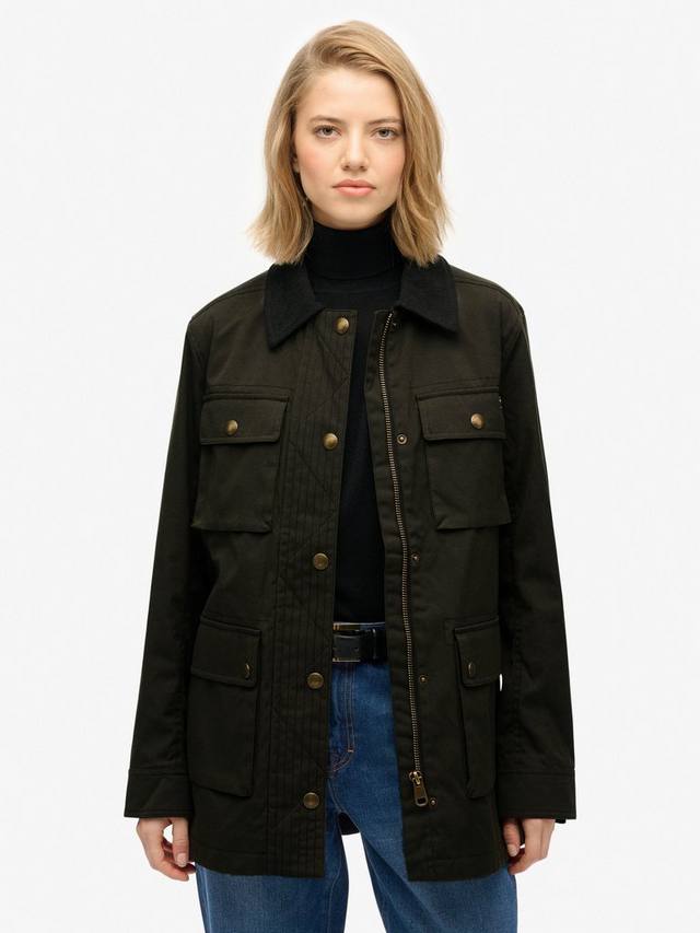 

Тонкая вощёная курка Slim Fit Superdry, Olive Green