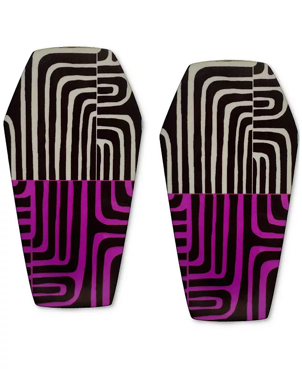 

Серьги-Гвоздики с геометрическими камнями Swanky Designs, brown