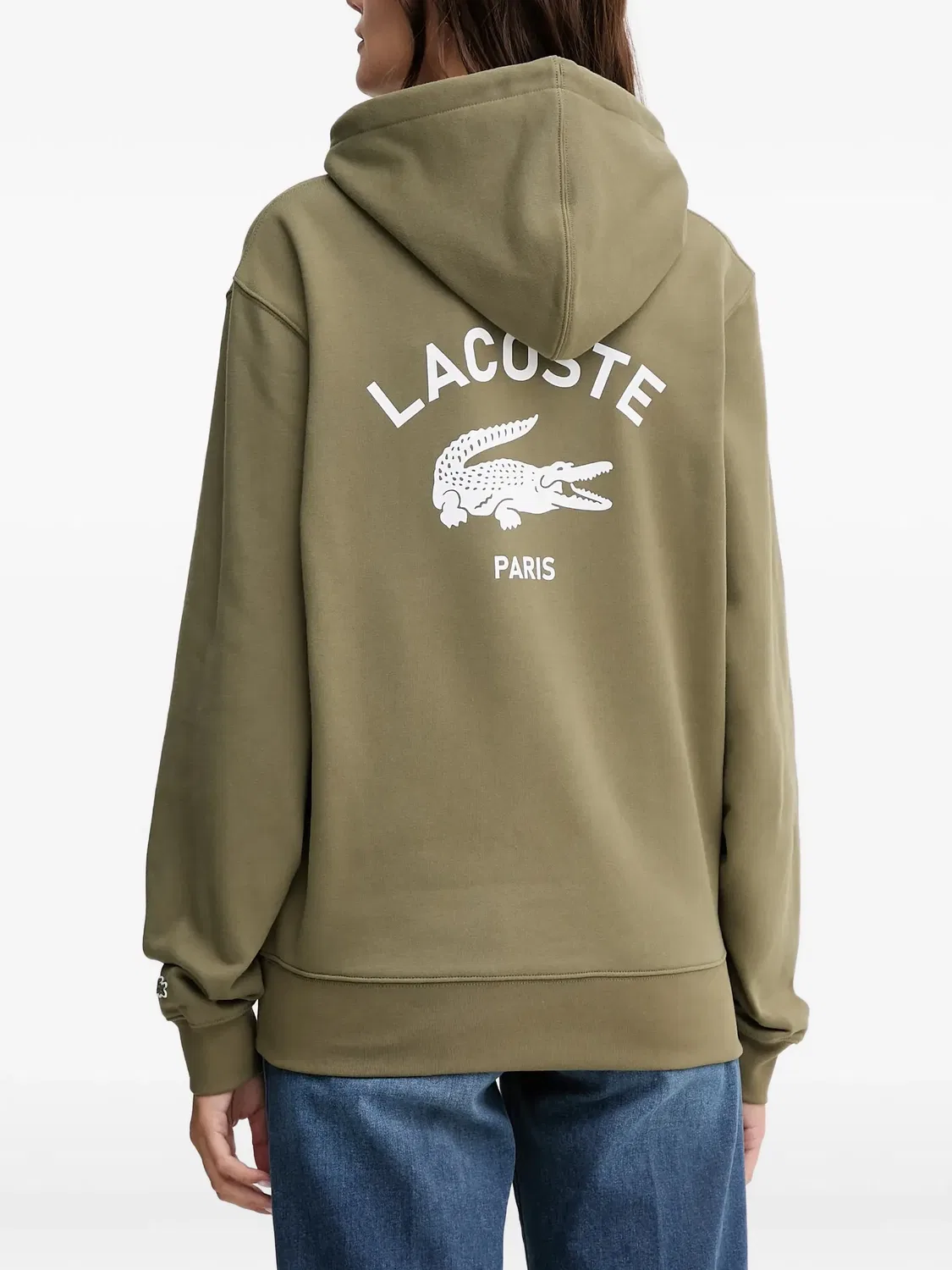 Худи с кулиской и логотипом Lacoste, зеленый — фото 3