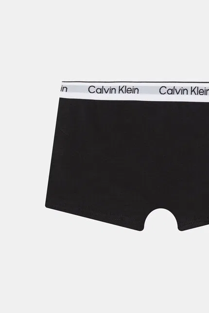 Боксеры детские хлопковые с эластаном 2 шт Calvin Klein Underwear, черный — фото 3