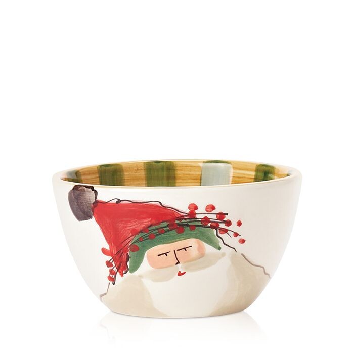 

Vietri Old St. Nick Зеленая миска с хлопьями, мультиколор