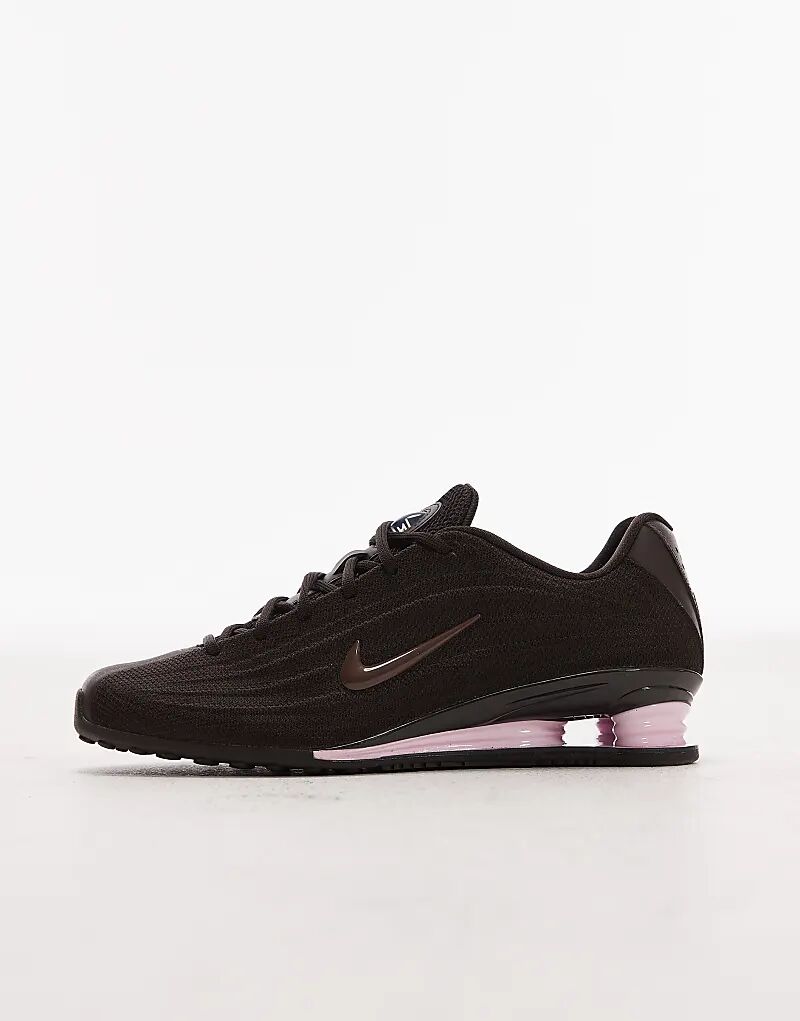 Кроссовки Nike Shox Z коричневого и розового цветов — фото 2