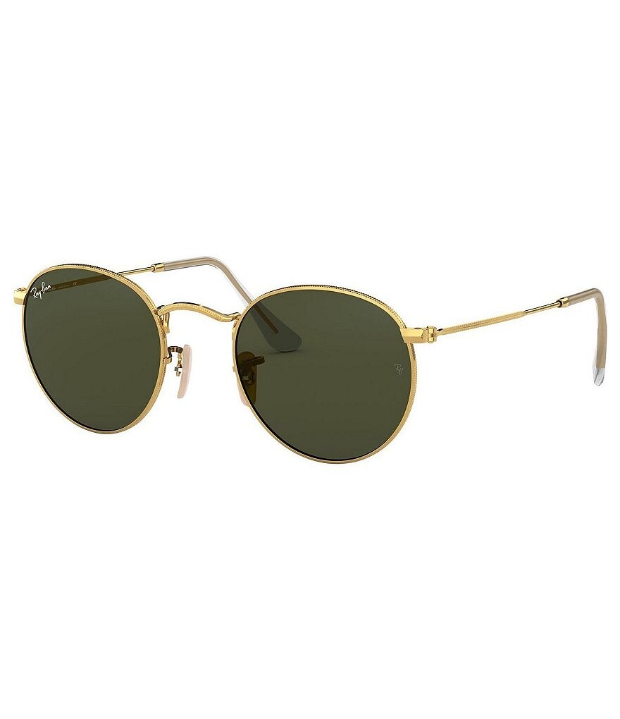 

Круглые металлические солнцезащитные очки Ray-Ban 50 мм, золотой