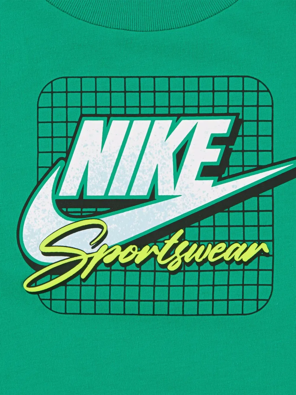 Комплект спортивных шорт с логотипом Nike Kids, зеленый — фото 4