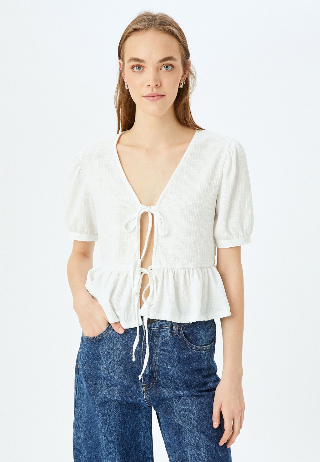 

Блуза PUFF SLEEVE Koton, бежевый