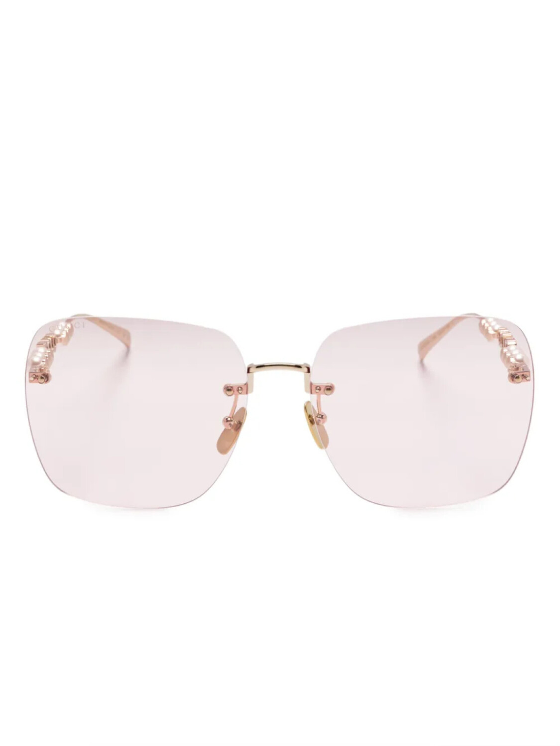 

Солнцезащитные очки Gucci Eyewear в квадратной оправе, золотой