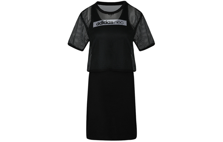 

Футболка с коротким рукавом женская черная Adidas Neo