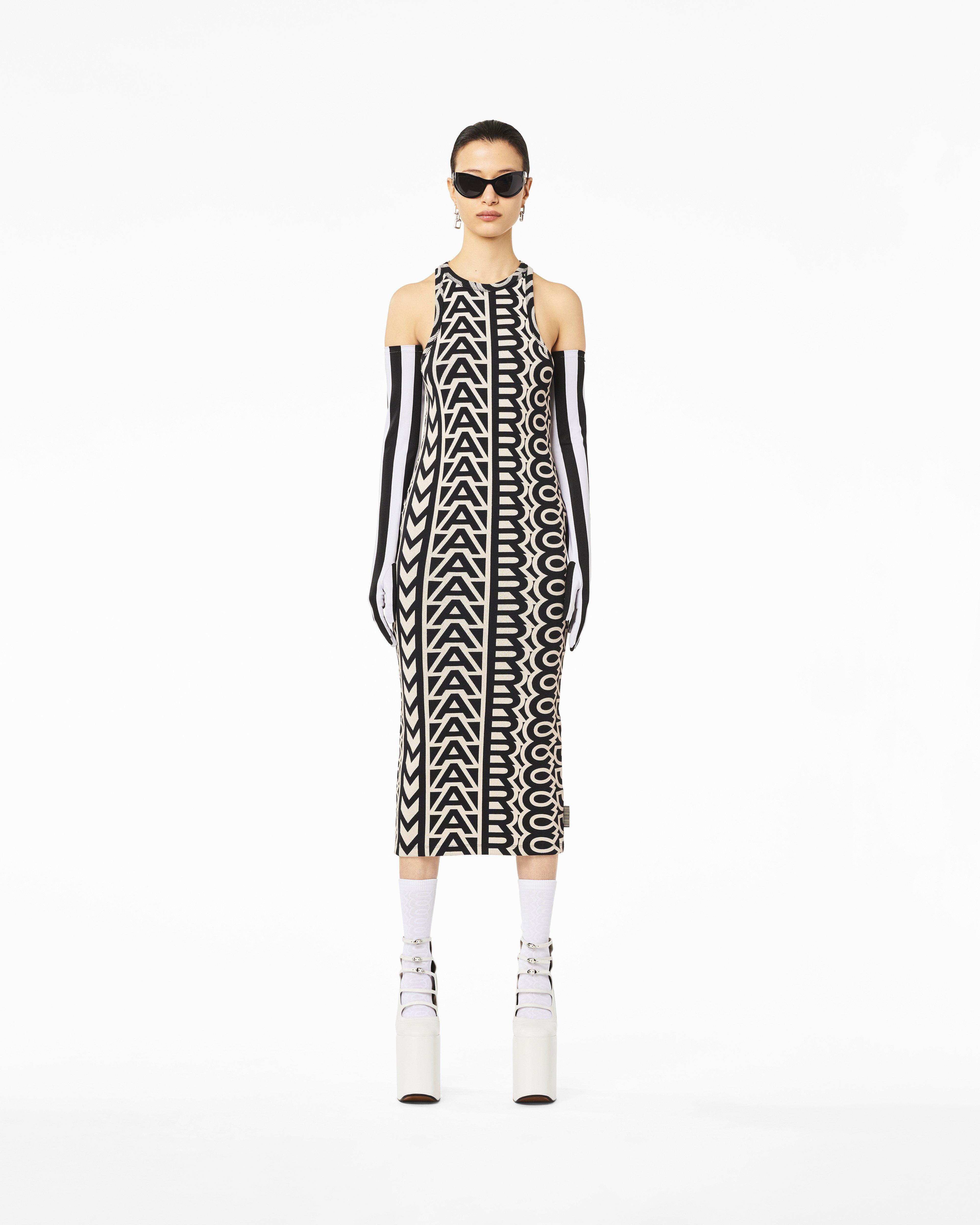 

Платье-рубашка с монограммой Racer Marc Jacobs, черный/слоновая кость