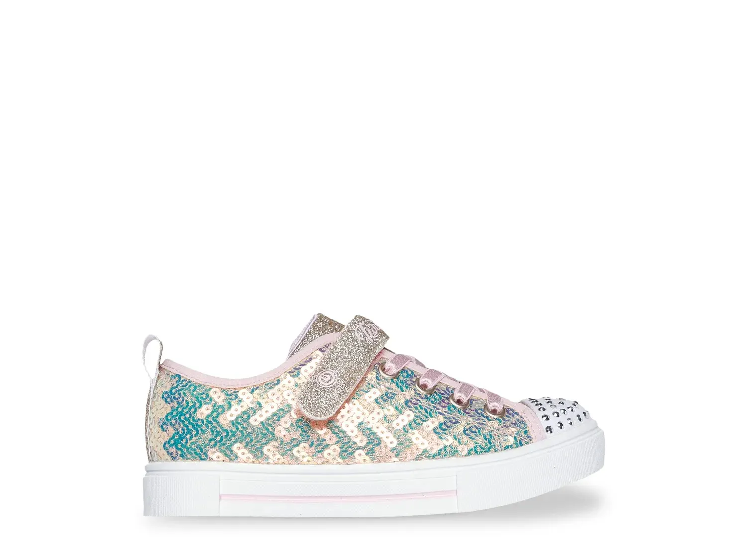 Кроссовки Skechers Twinkle Sparks Sequin Party — детские, разноцветные — фото 3
