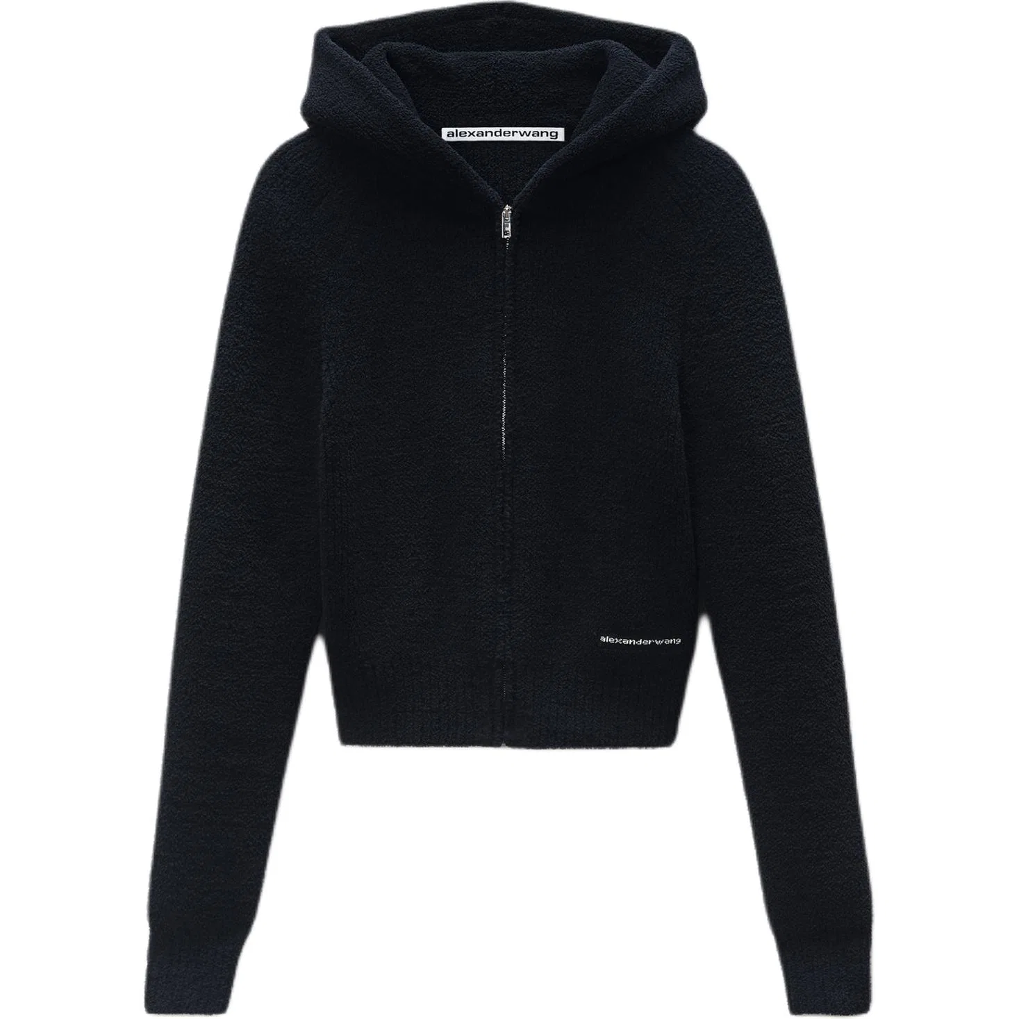 Худи на молнии Alexander Wang черный