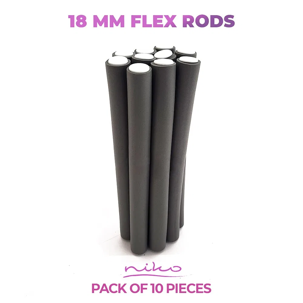 Набор гибких бигуди-палочек NIKO Twist Flex Rods (18 мм) La Rosa — фото 2