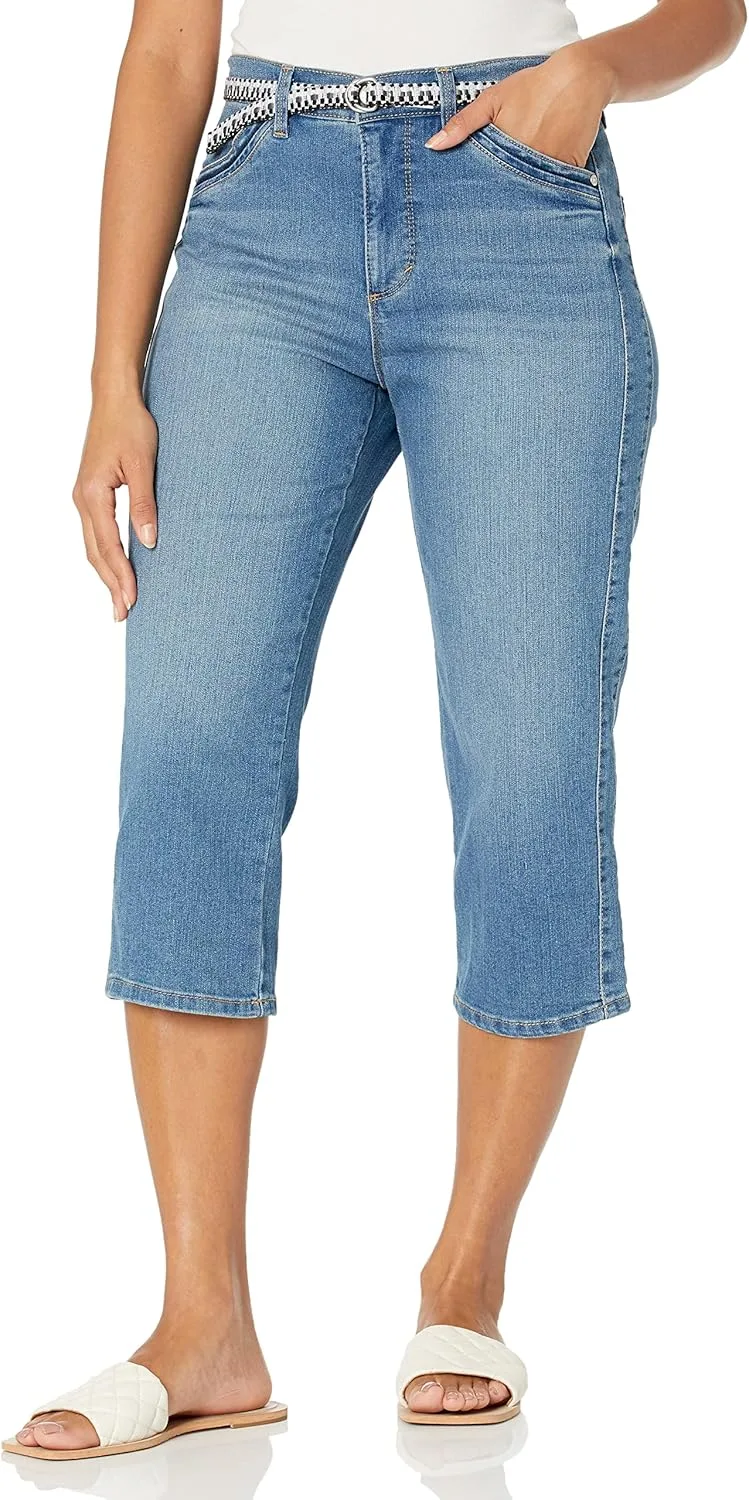 

Gloria Vanderbilt женские высокие капри с поясом