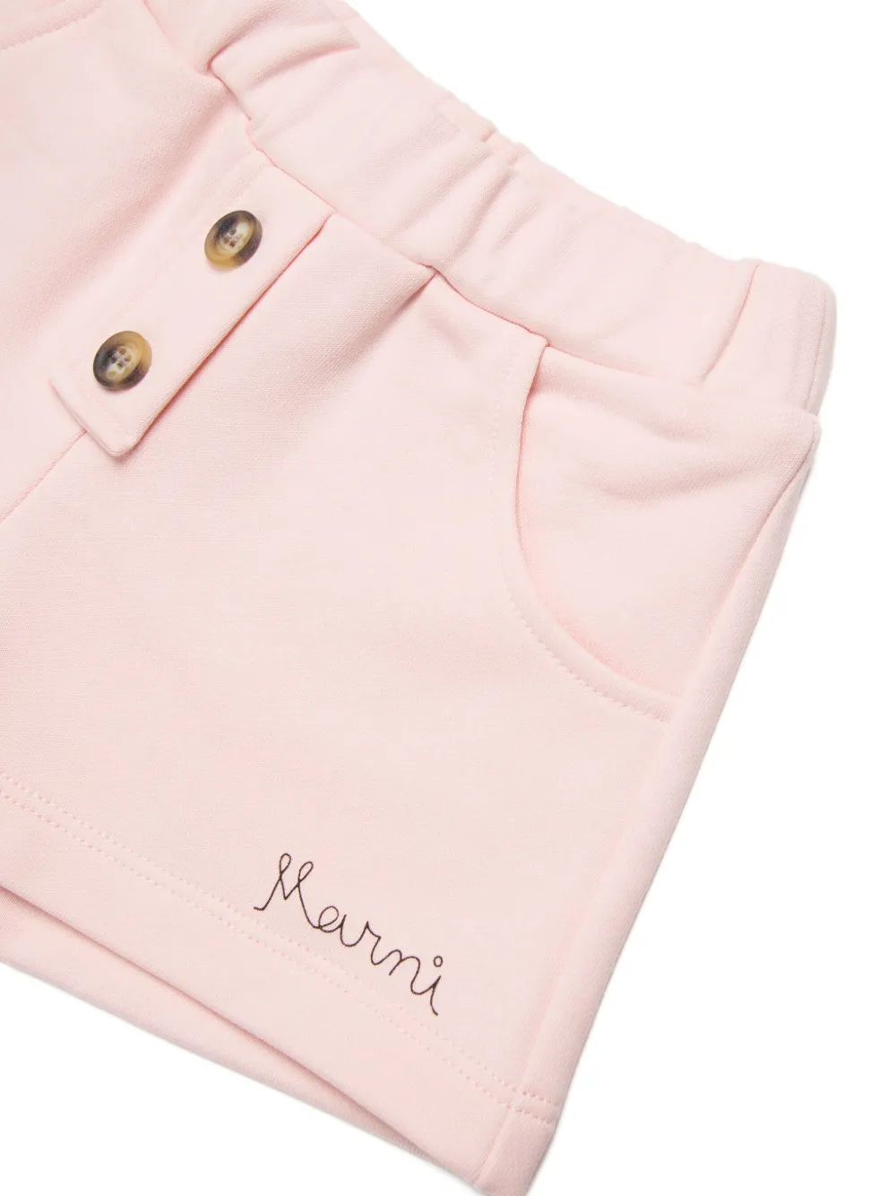 Шорты с декоративными пуговицами Marni Kids, розовый — фото 3
