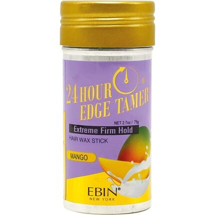 

EBIN NEW YORK 24 Hour Edge Tamer Hair Sleek Stick Extreme Strong Hold 2,7 унции Mango - Sleek & Go без шелушения и белого налета