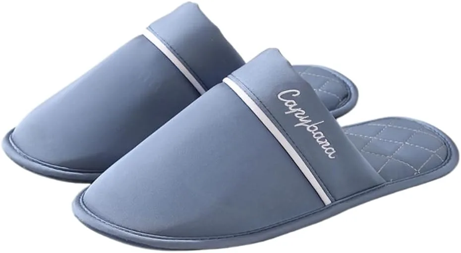 Мужские домашние тапочки Premium Comfort Melard из шелка, на все сезоны, с тихой шелковой стелькой, мягкой подошвой, мягкие домашние шлепанцы Generic, синий