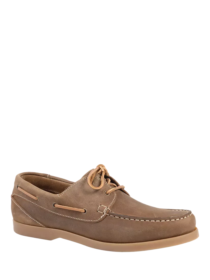 Кожаные лодочные туфли Parsons с широкой колодкой Jones Bootmaker, Tobacco — фото 3