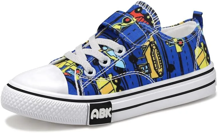 

Детские слипоны из парусины с принтом динозавров, унисекс, с регулируемым ремешком, удобные для ходьбы, с застежкой-липучкой Cozystep, синий