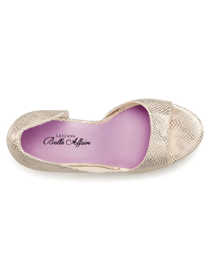 Сандалии на плоской подошве LASCANA Belle Affaire, цвет beige-goldfarben — фото 3