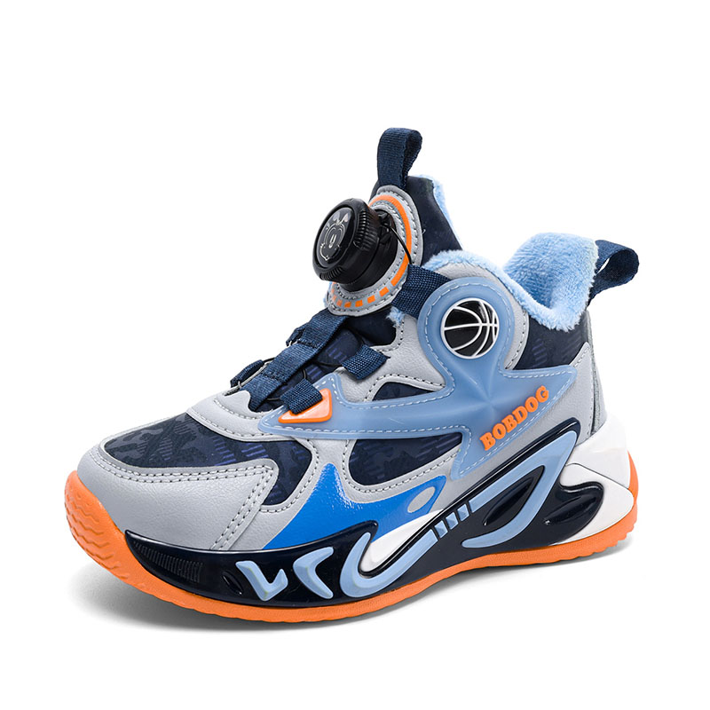 

Нескользящая, водостойкая, амортизирующая детская обувь для повседневной носки BOBDOG, синий/оранжевый